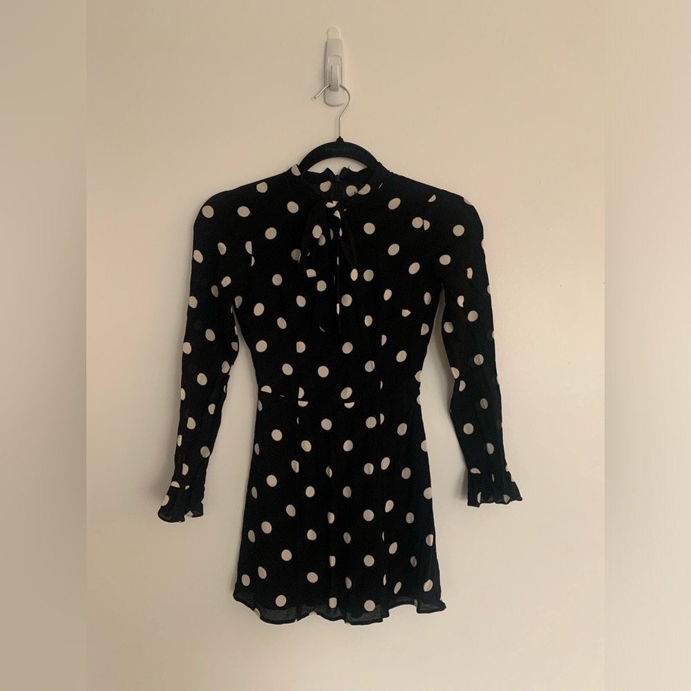 Reformation Black and White Dress